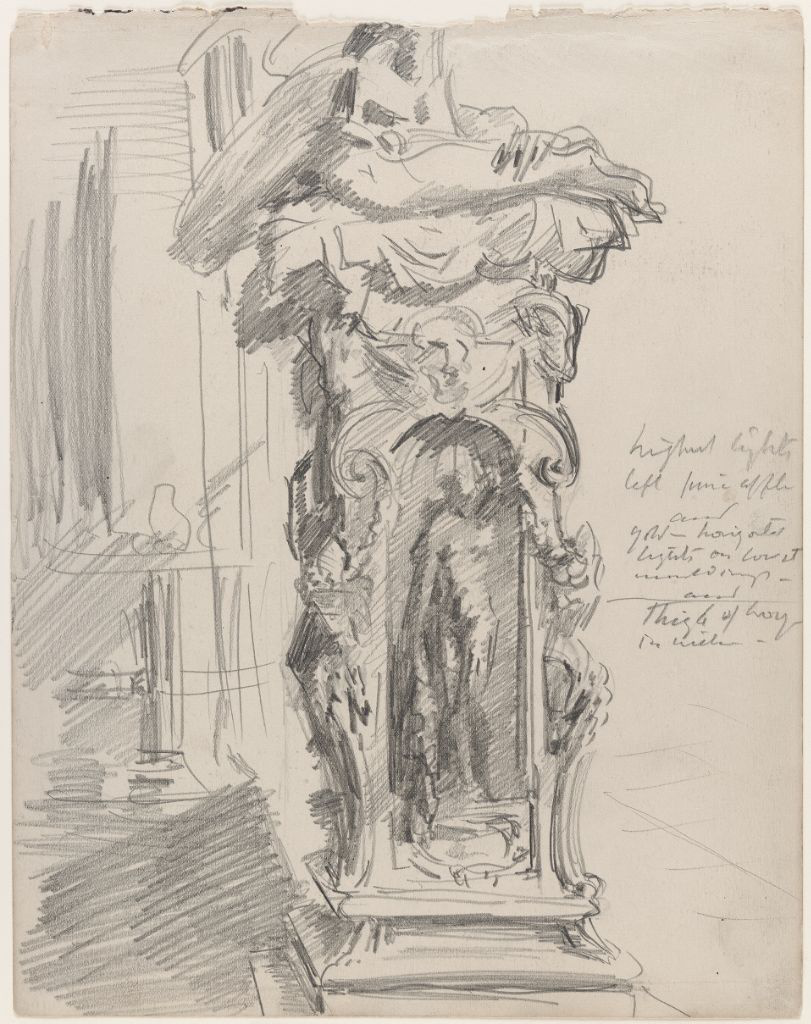 Sargent's Sketch of Cellini's "Perseus" 1909-1910 (ca.) Florence, Italy