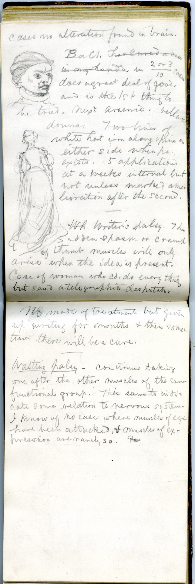 William James's class notes on lectures at Harvard Medical School, 1866-1867