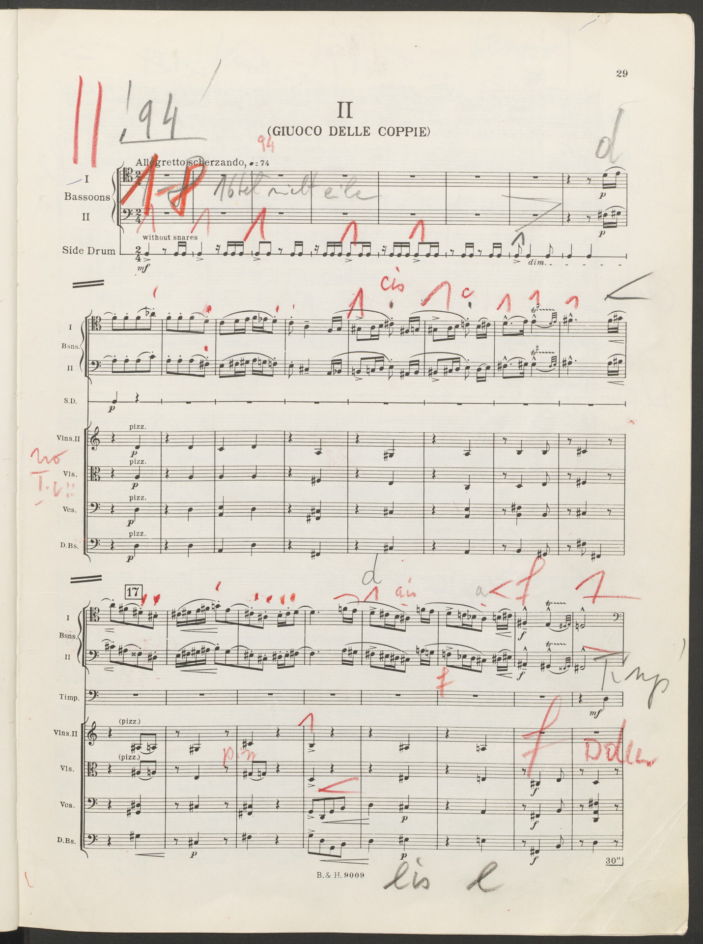 Béla Bartók's Concerto for Orchestra, annotated by Sir Georg Solti 1946 (ca.) London, England; New York, NY