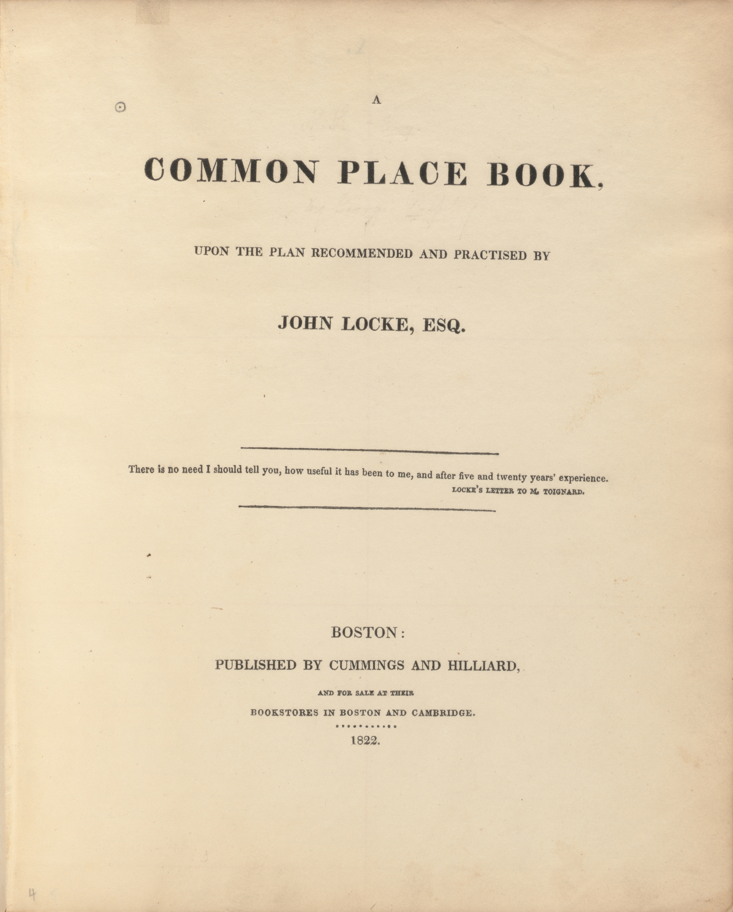 Common place book