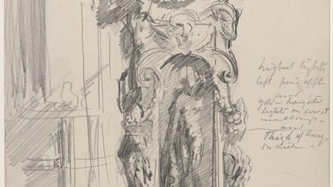 Sargent's Sketch of Cellini's "Perseus" 1909-1910 (ca.) Florence, Italy
