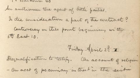 Class Notes of Frederic Dodge (1847-1927) 1868-1869 Harvard Law School