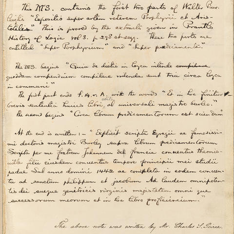 Expositio in artem veterem Porphyrii et Aristotelis 1442 Oxford, England
