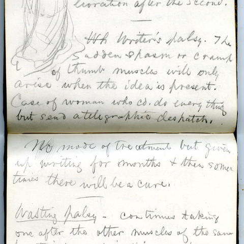 William James's class notes on lectures at Harvard Medical School, 1866-1867