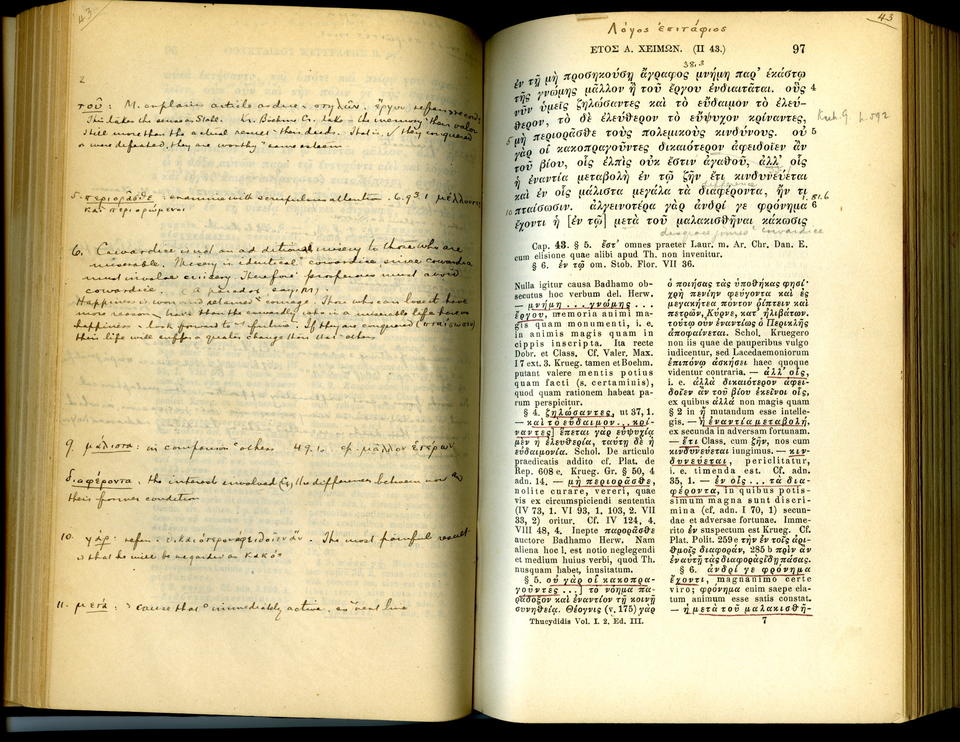 Herbert Weir Smyth, Annotations to the History of the Peloponnesian War 1875-1889 Leipzig, Germany