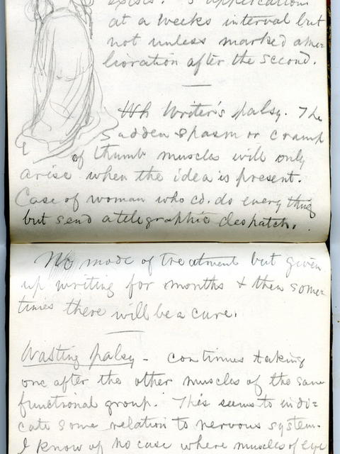 William James's class notes on lectures at Harvard Medical School, 1866-1867