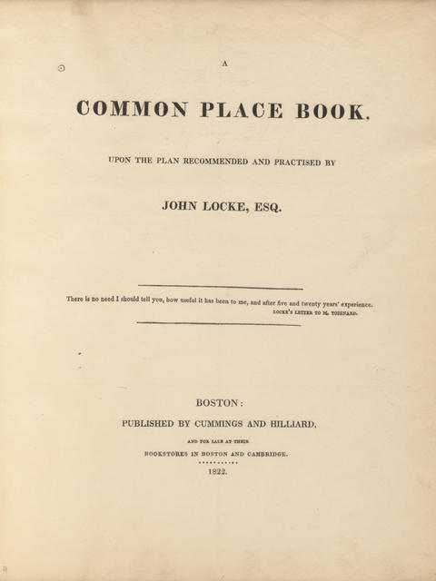 Common place book