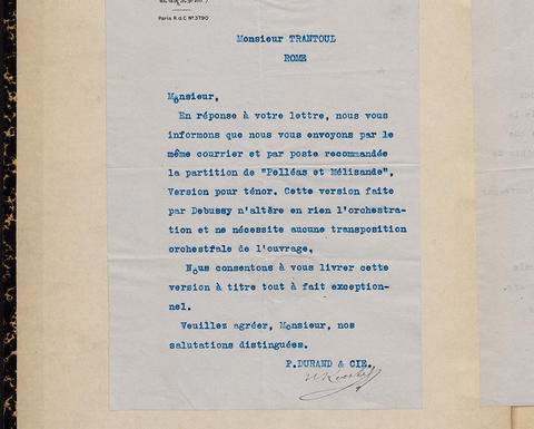 Pelléas et Mélisande, “Version pour tenor”